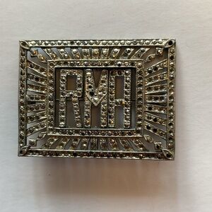 Vintage 1920s 30s Marcasite initial pin.